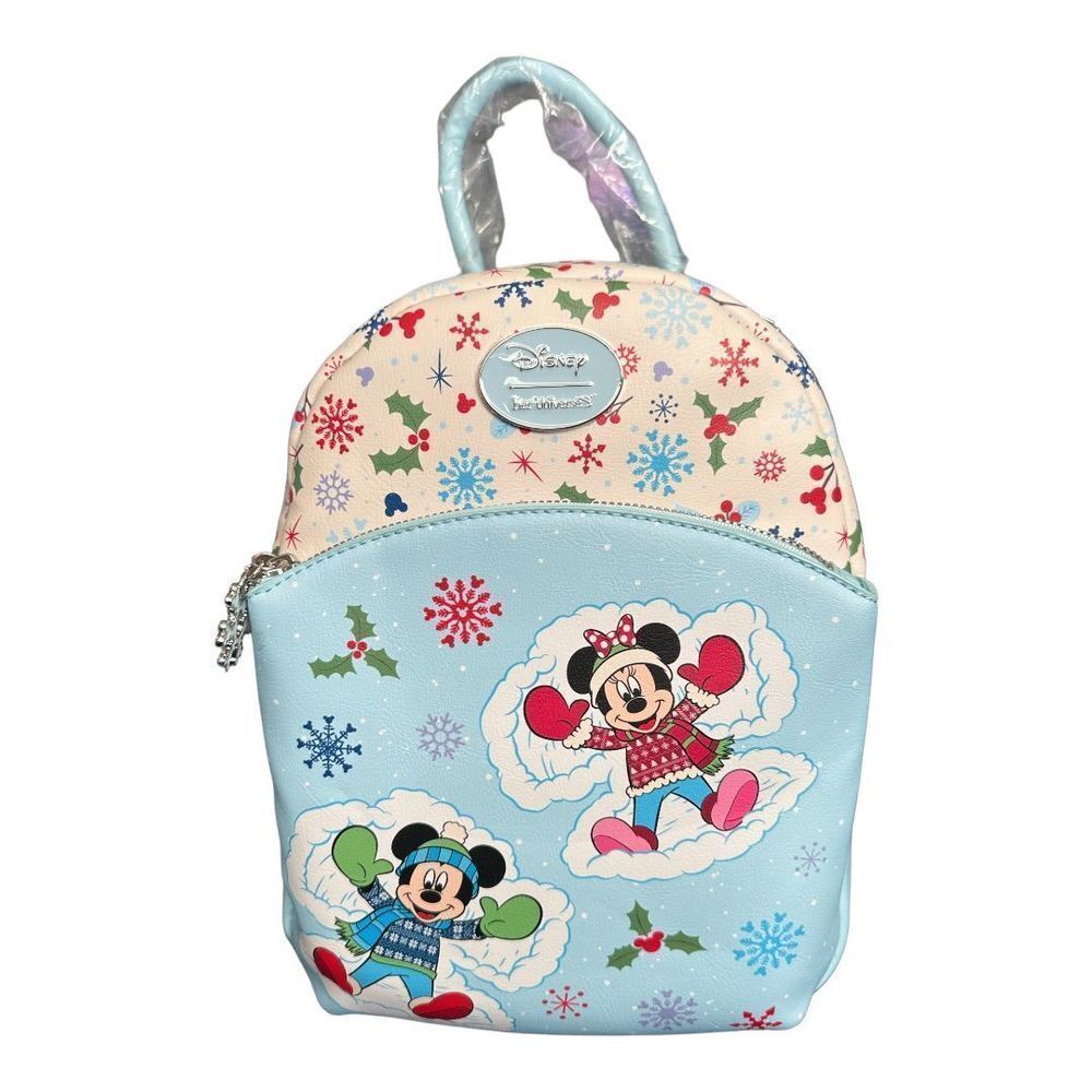 - 𝅺Her Universe Mickey and Minnie mouse Snow Angels Mini Backpack